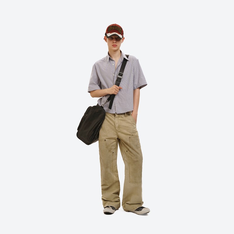 Earth Logo Tag Straight Cargo Pants